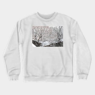 Snowing In Woods Crewneck Sweatshirt